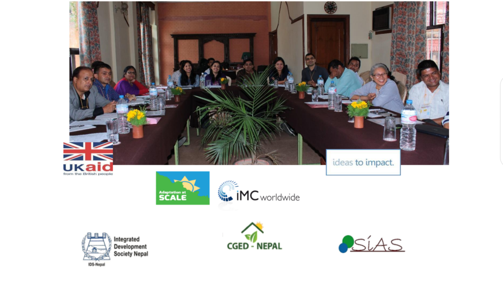 Project Orientation, M&E Training  Workshop Adaptation at Scale Prize Project